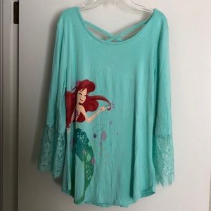 Disney Parks Ariel The Little Mermaid blouse M